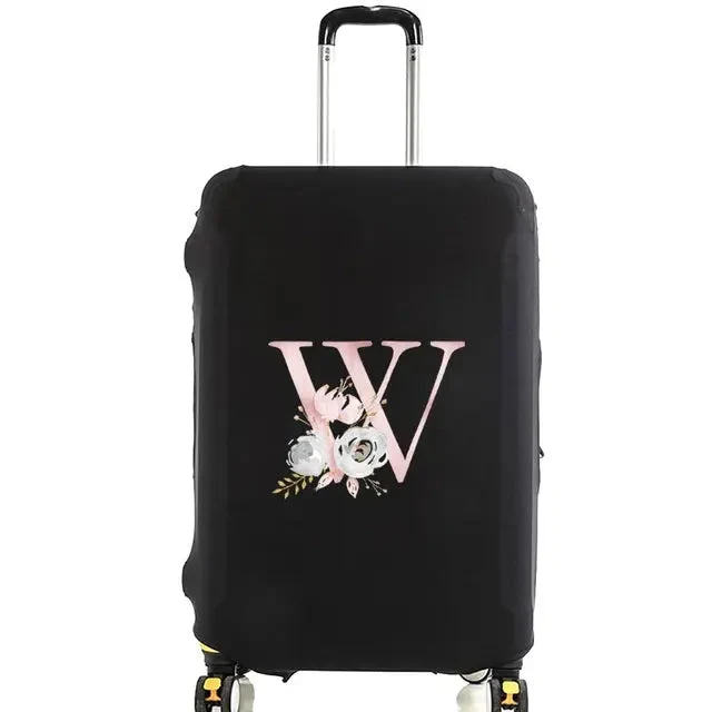 Housse Valise Personnalisée Fleurs Roses | Protection Bagage Réutilisable
