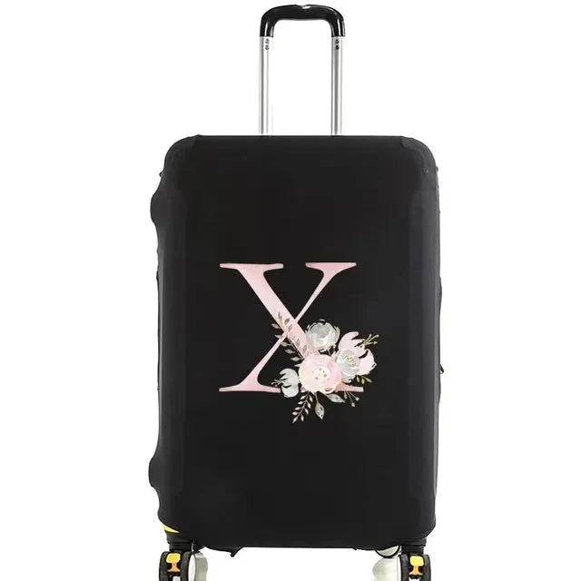 Housse Valise Personnalisée Fleurs Roses | Protection Bagage Réutilisable