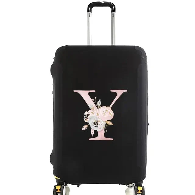 Housse Valise Personnalisée Fleurs Roses | Protection Bagage Réutilisable