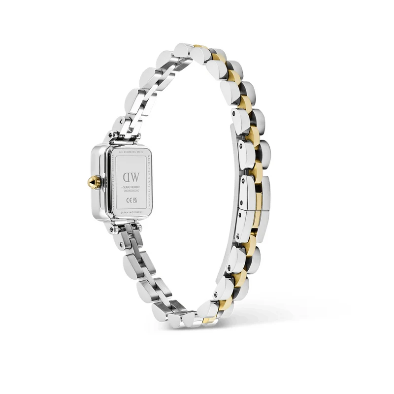 Daniel Wellington Quadro Mini Arch 3-Link Bicolore Montre Femme DW00100925