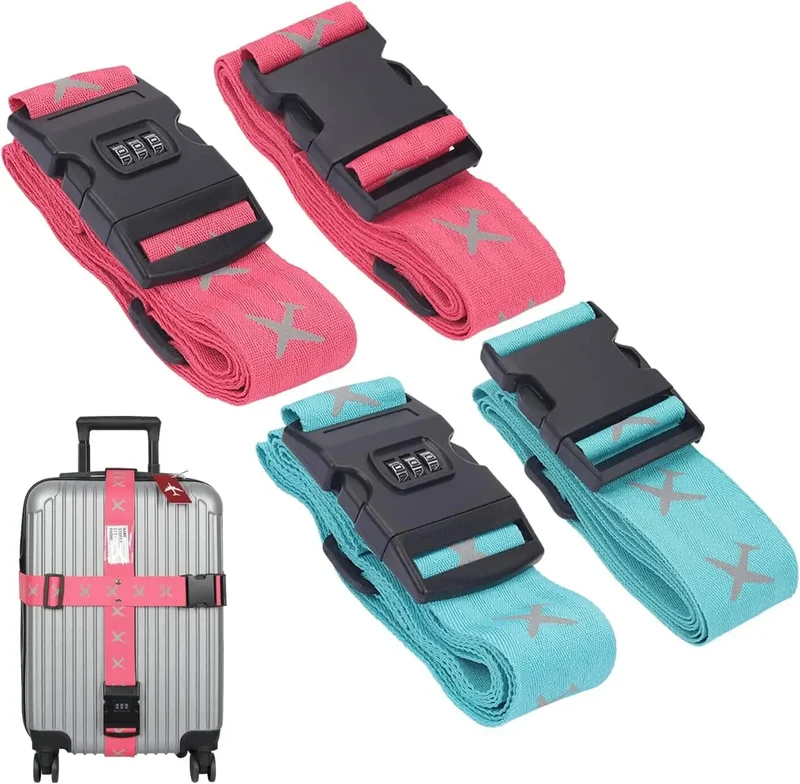 Sangle Valise Motif Avion | Motif Réfléchissant Sécurité