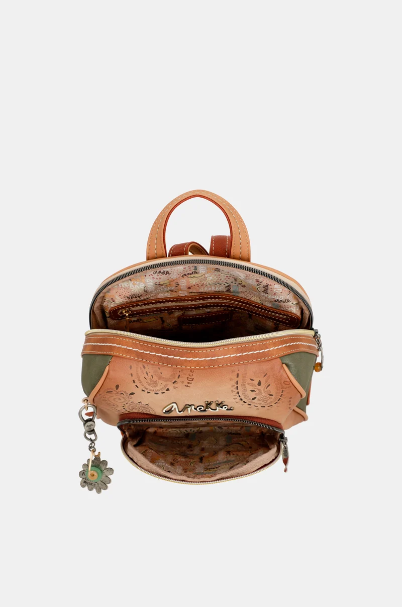 Sac à dos moyen format camel Peace & Love