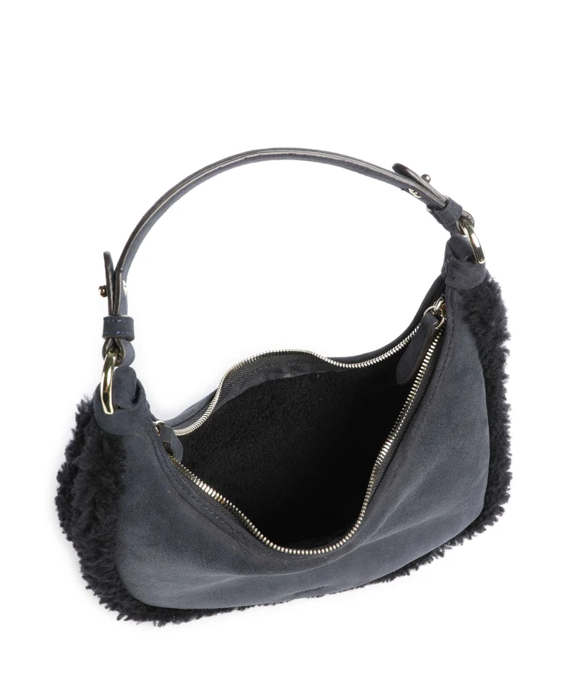 Abro Shearling Nana Mini Sac porté épaule navy