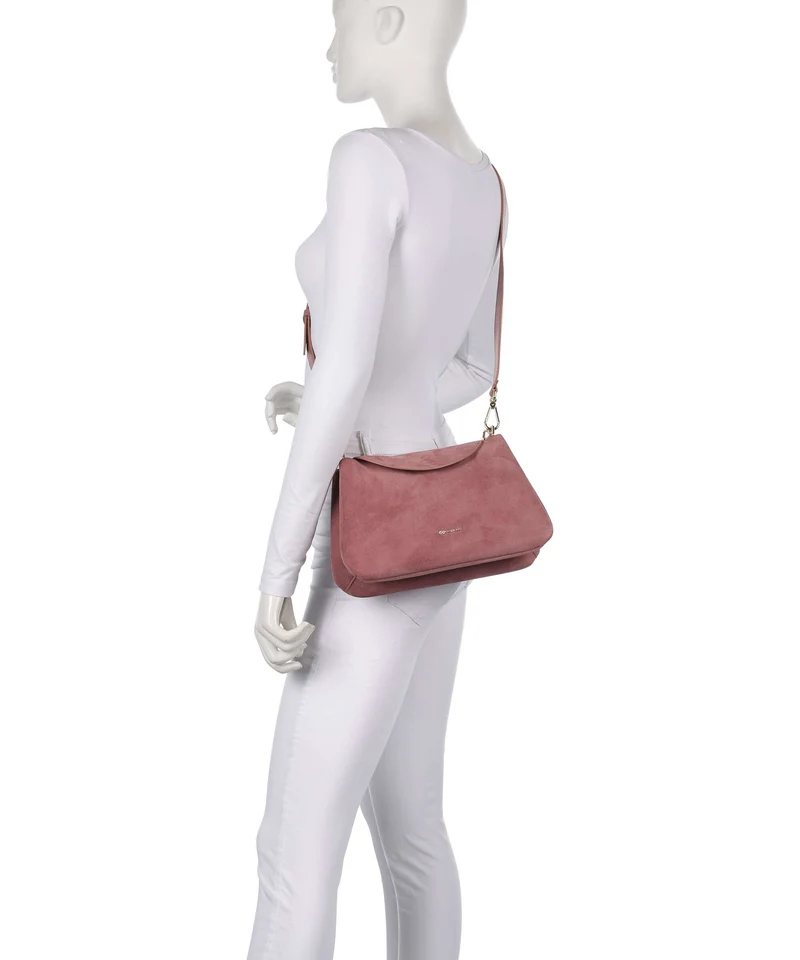 Coccinelle Tiggy Suede Sac porté épaule winter rose