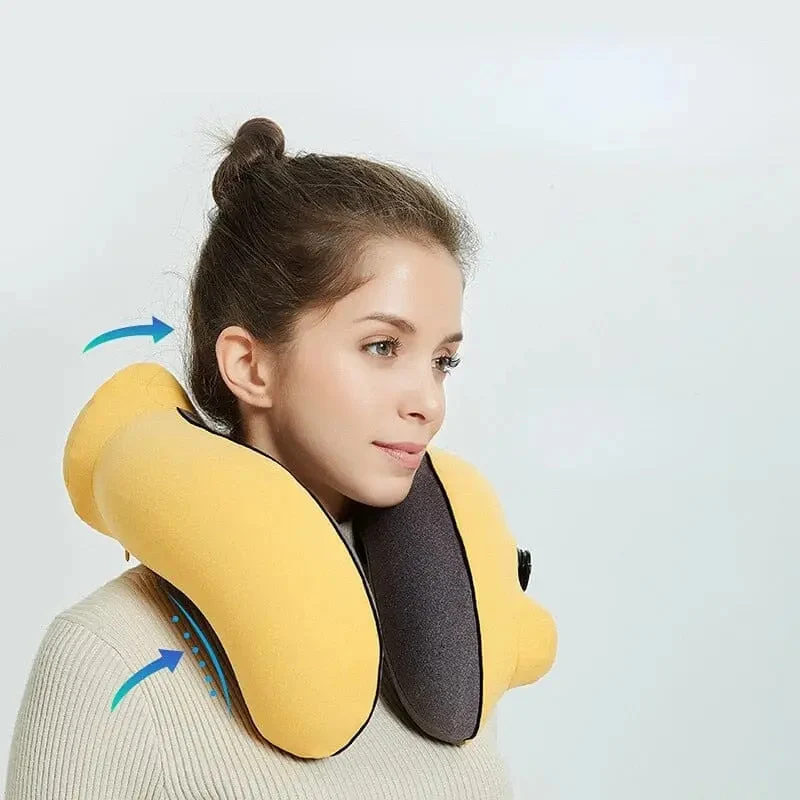 Coussin de Voyage Gonflable | Housse Incluse et Pliable