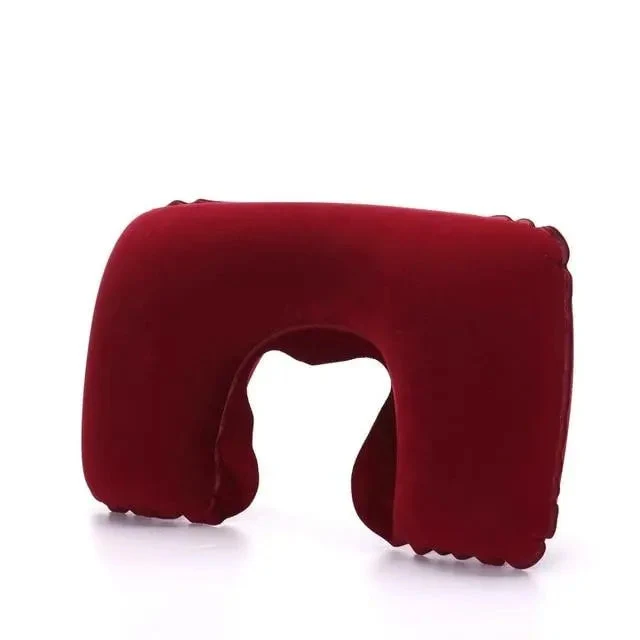 Coussin de Voyage Gonflable U | Maintien Tête Velours Confort