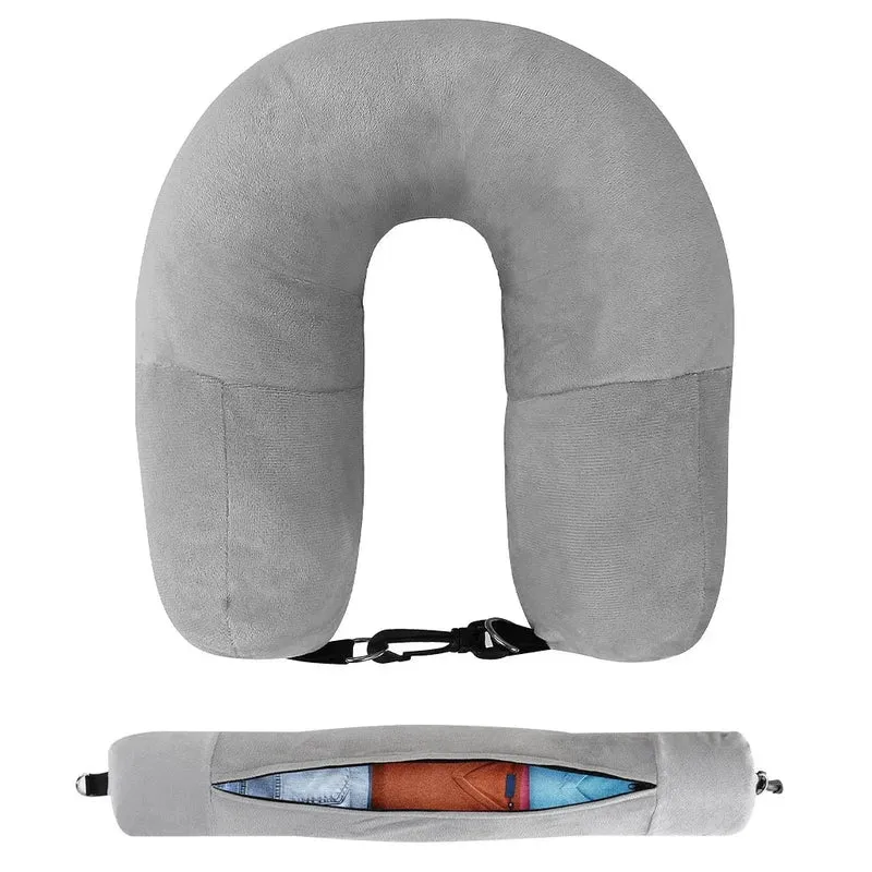 Coussin de Voyage Ergonomique | Remplissable Vêtements Pratiques