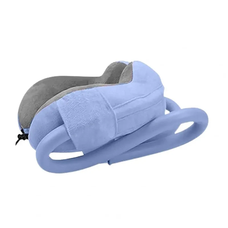 Coussin de Voyage avec Support Téléphone | Mousse Mémoire et Coton