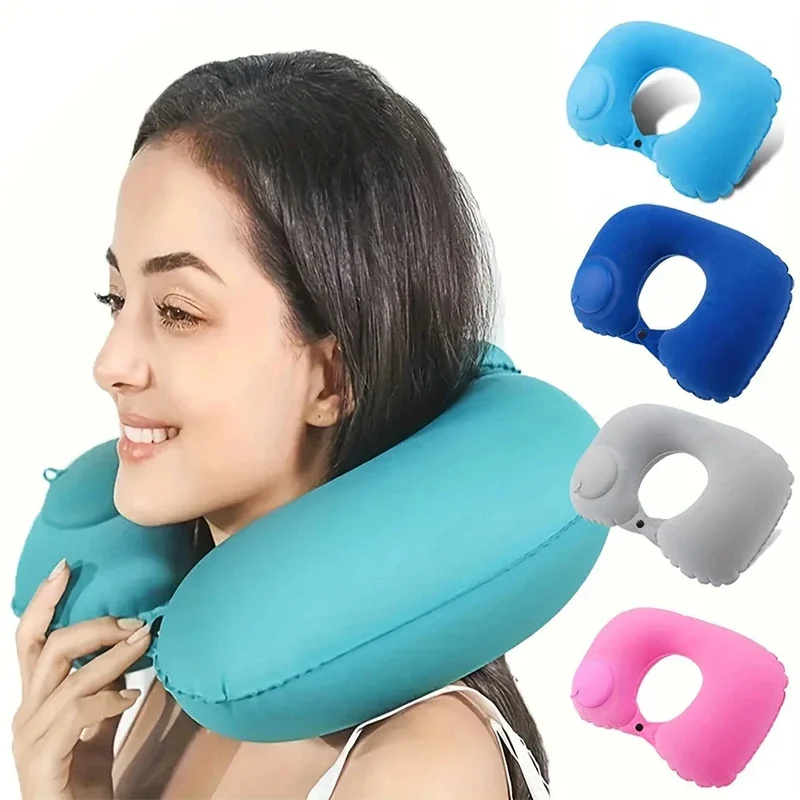 Coussin Avion Gonflable | Pompe Intégrée Pratique