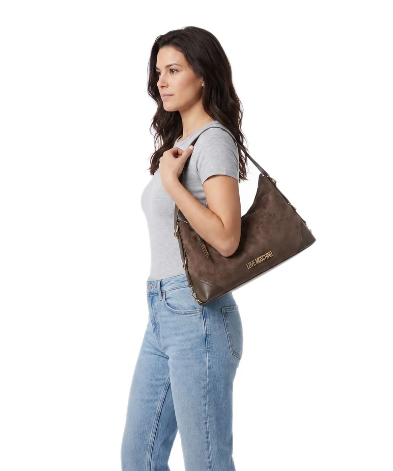 Love Moschino Signature Sac fourre-tout marrone