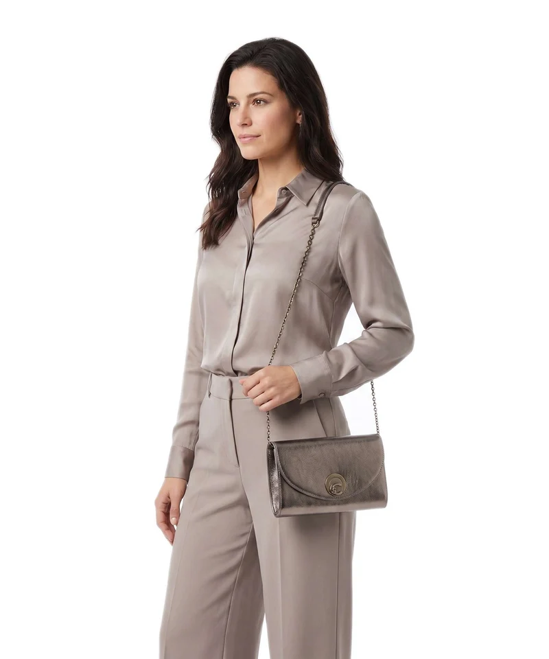 Coccinelle Nikla Smooth Sac bandoulière antique brass