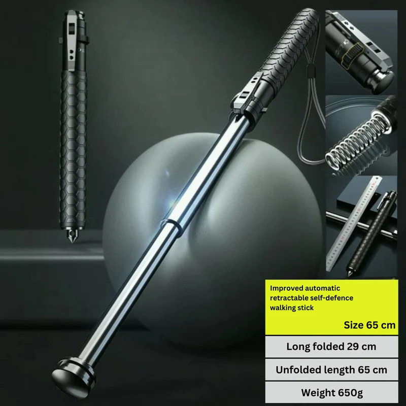 Bâton de Randonnée Pliable Sécurité | Déploiement Rapide Alliage Robuste