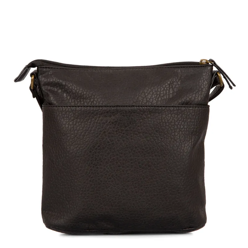Pebbled N/S Crossbody Bag
