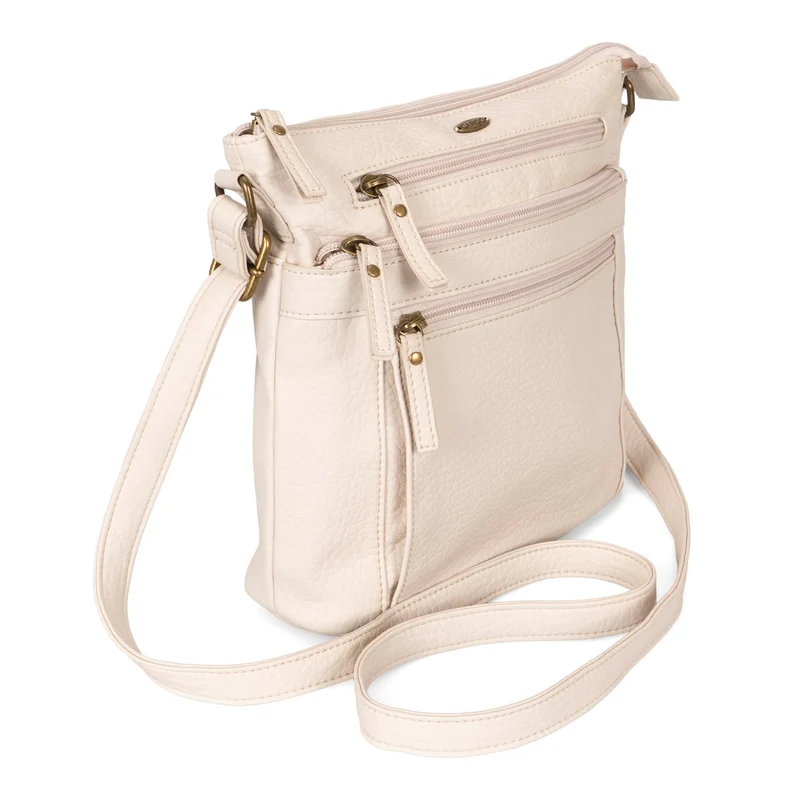 Pebbled N/S Crossbody Bag