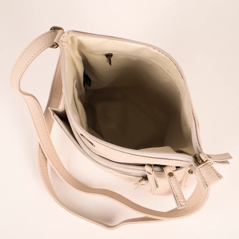 Pebbled N/S Crossbody Bag