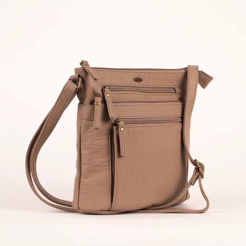Pebbled N/S Crossbody Bag