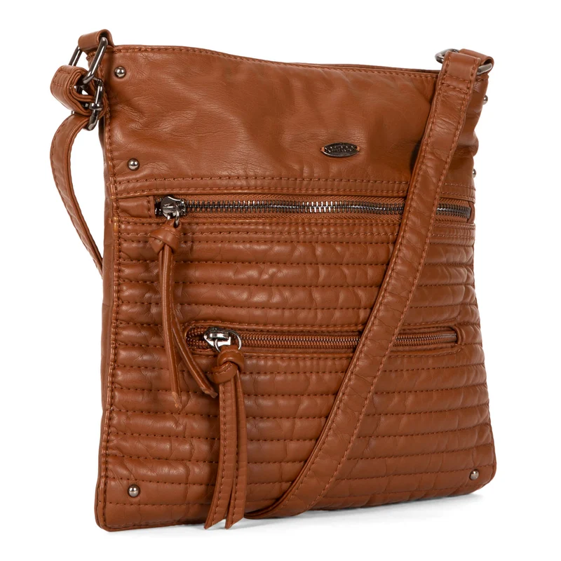 Quilted Multi Zip Crossbody
