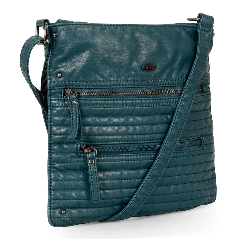 Quilted Multi Zip Crossbody