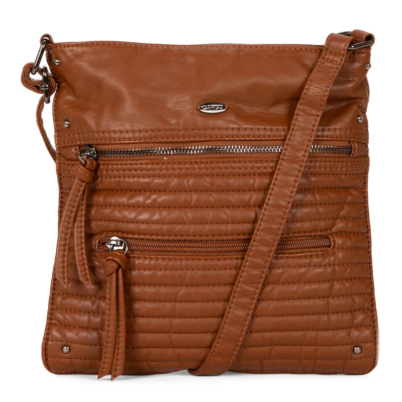 Quilted Multi Zip Crossbody
