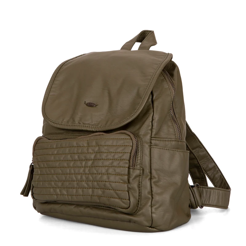 Quilted Front Flap Backpack
