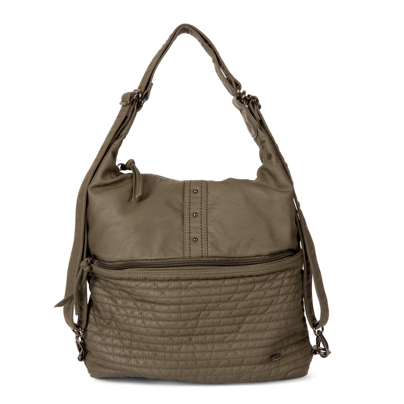 Quilted Convertible Hobo Bag
