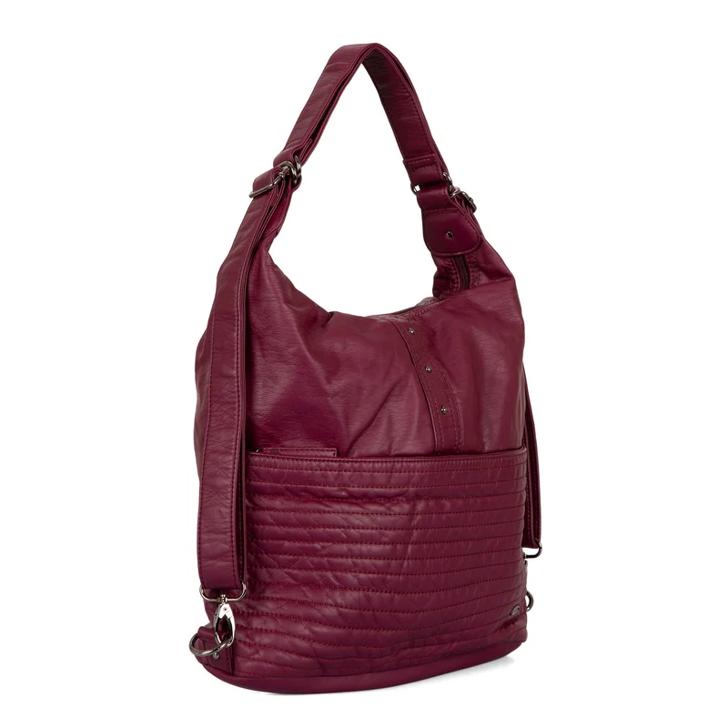Quilted Convertible Hobo Bag