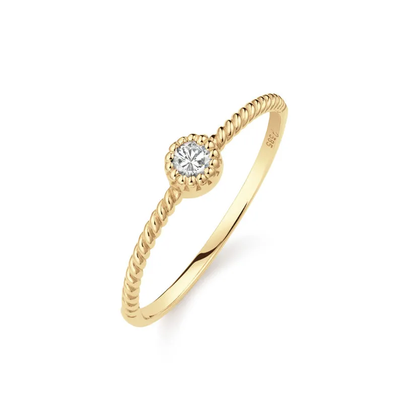 Jackie Gold Grimaldi Bague En Or 14 Carats 585 JKR25.511-54