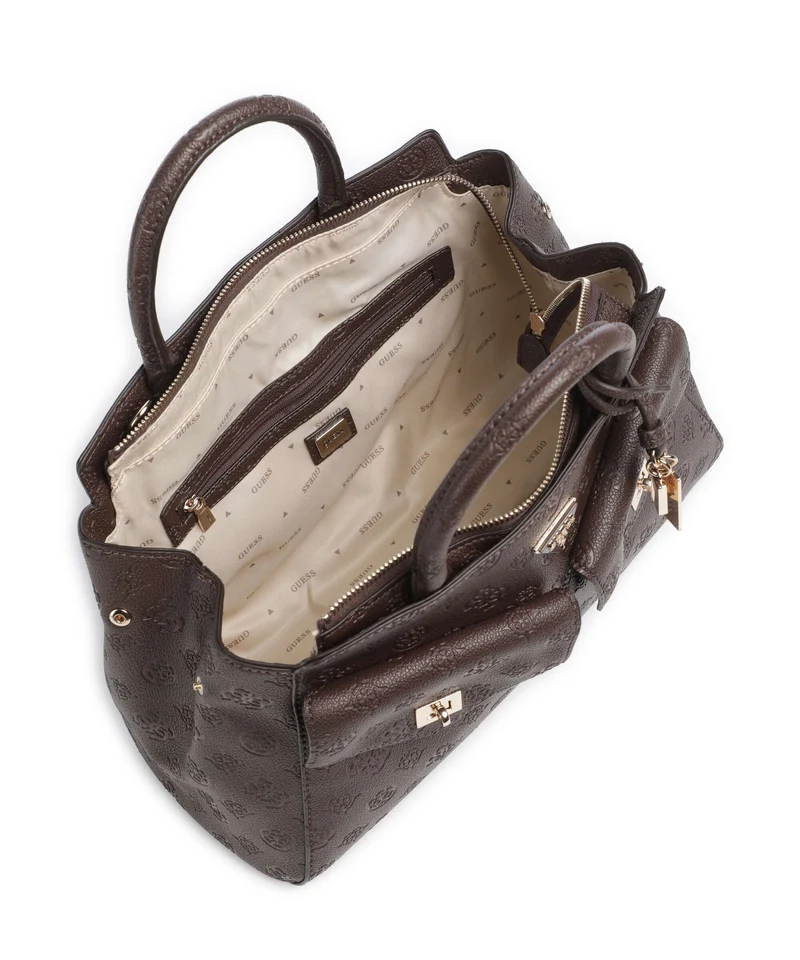 Guess Blake Large Sac à main brown logo