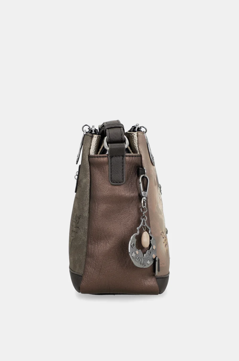 Sac bandoulière à motifs 3 compartiments Real