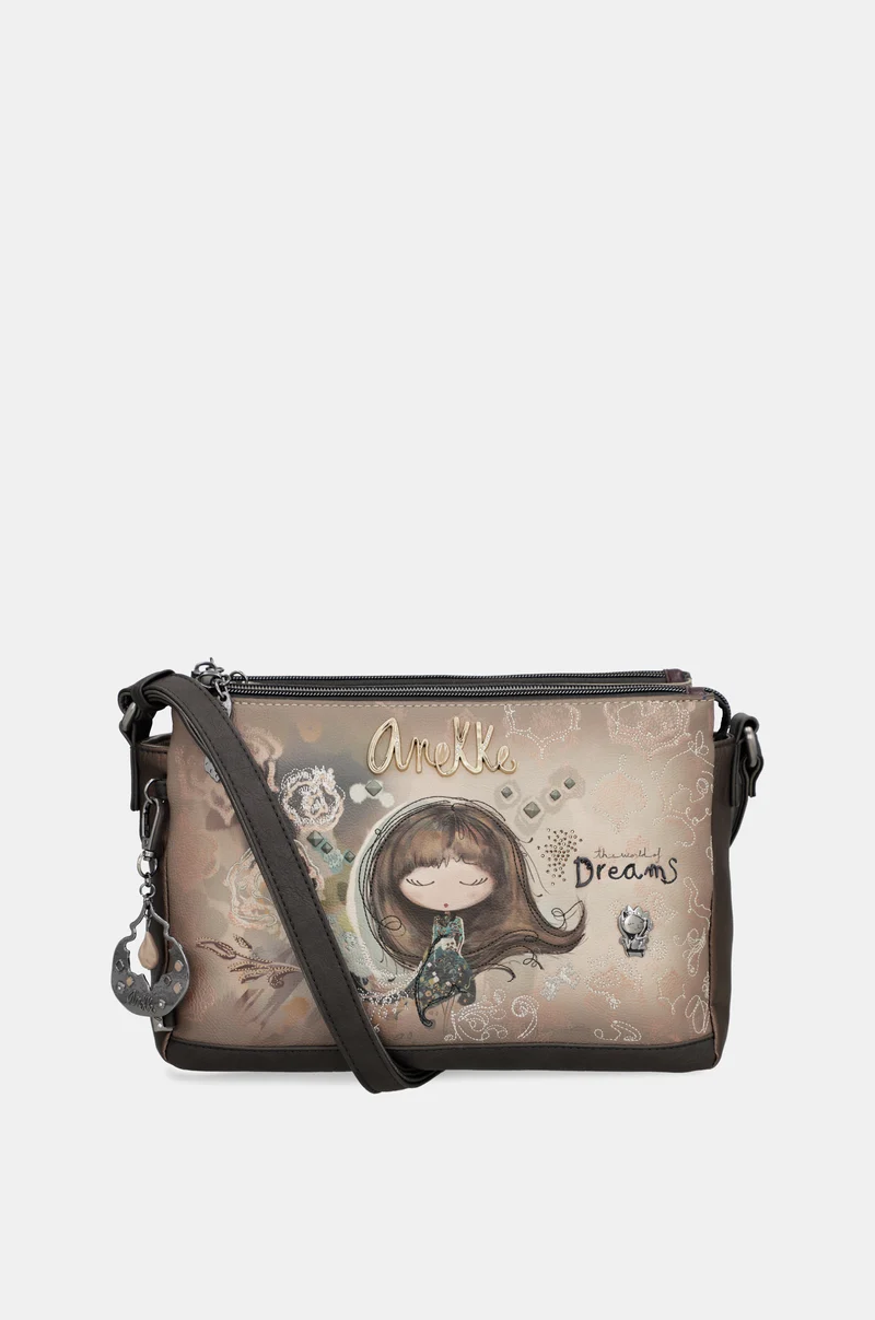 Sac bandoulière à motifs 3 compartiments Real