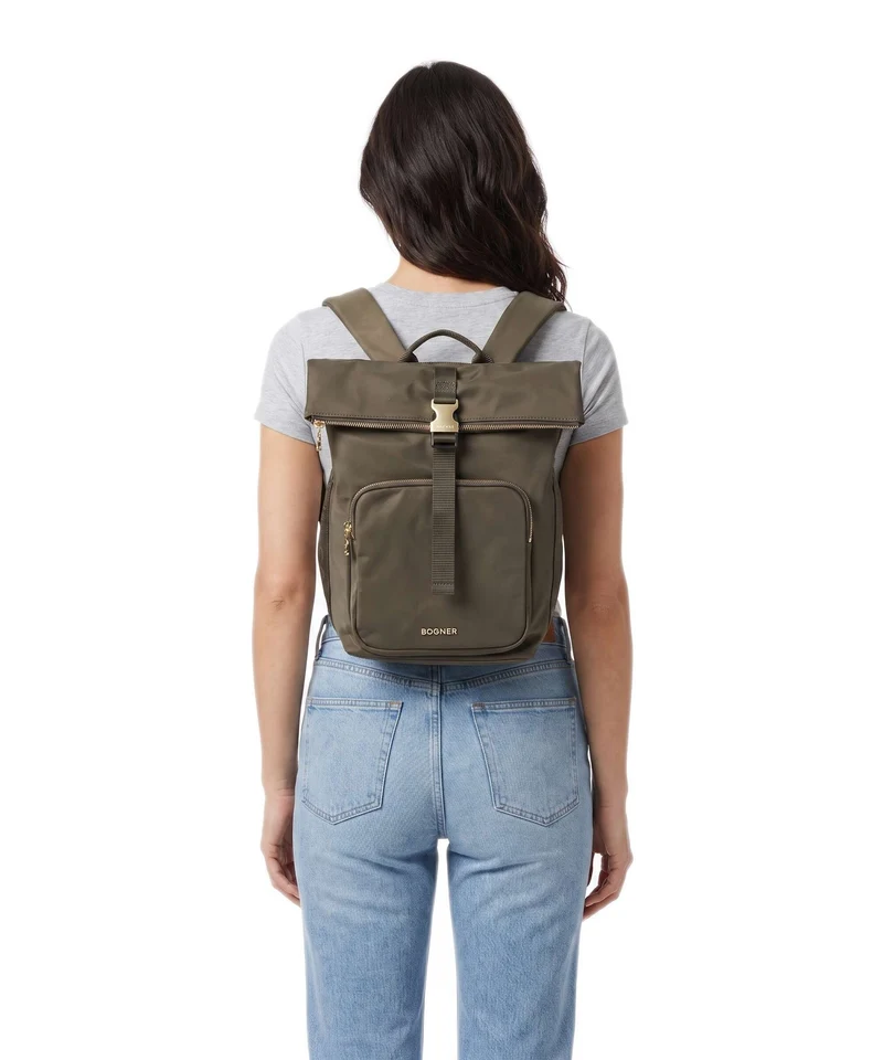 Bogner Klosters Neve Eike Sac à dos roll-top dark olive