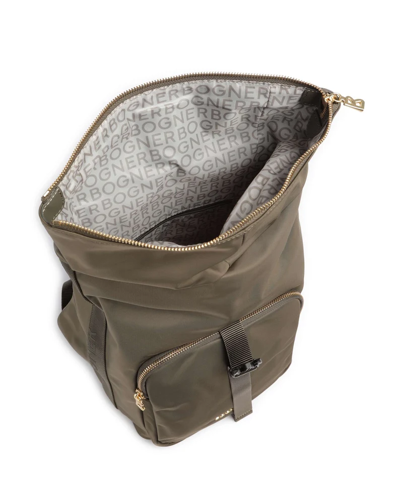 Bogner Klosters Neve Eike Sac à dos roll-top dark olive