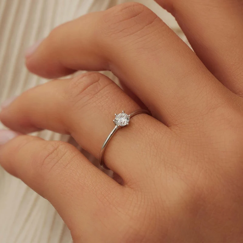 Isabel Bernard Saint Germain Bague Or blanc 14 carats IB330024-48