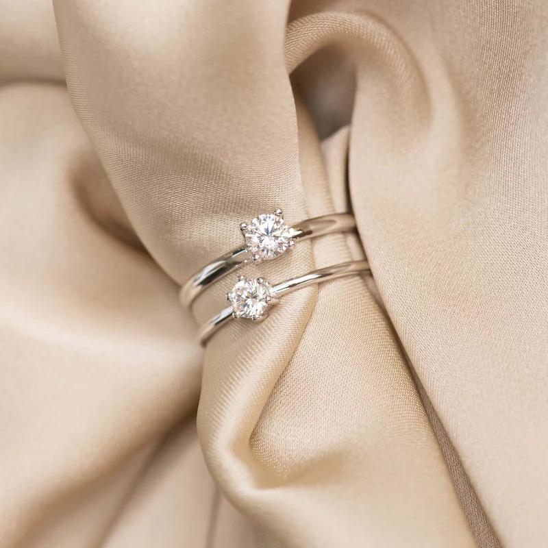 Isabel Bernard Saint Germain Bague Or blanc 14 carats IB330024-48