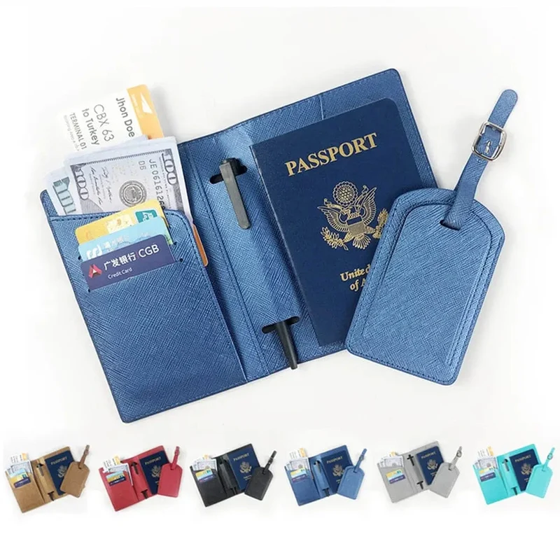Étiquette Valise et Portefeuille Voyage | Personnalisable en Pu Élégant