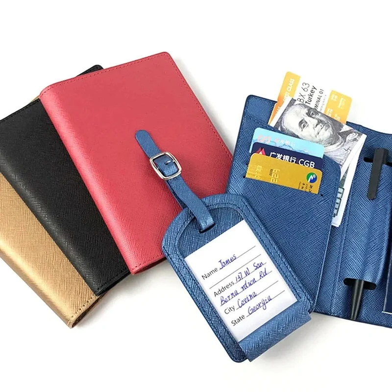 Étiquette Valise et Portefeuille Voyage | Personnalisable en Pu Élégant