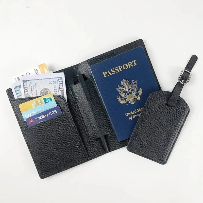 Étiquette Valise et Portefeuille Voyage | Personnalisable en Pu Élégant