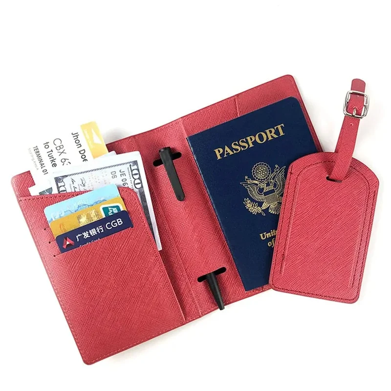 Étiquette Valise et Portefeuille Voyage | Personnalisable en Pu Élégant