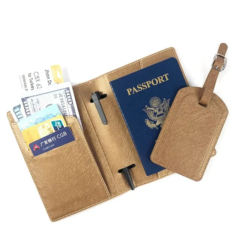 Étiquette Valise et Portefeuille Voyage | Personnalisable en Pu Élégant