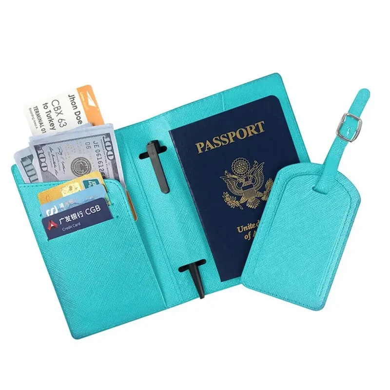 Étiquette Valise et Portefeuille Voyage | Personnalisable en Pu Élégant