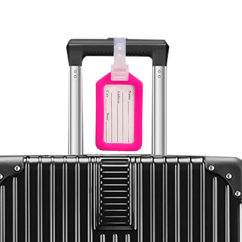 Étiquette Porte Adresse Valise Plastique | Couleurs Vives et Résistantes