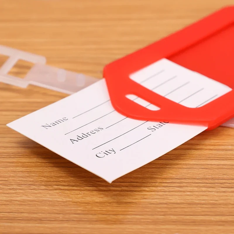 Étiquette Porte Adresse Valise Plastique | Couleurs Vives et Résistantes