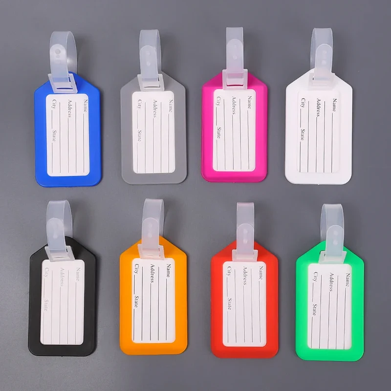 Étiquette Porte Adresse Valise Plastique | Couleurs Vives et Résistantes