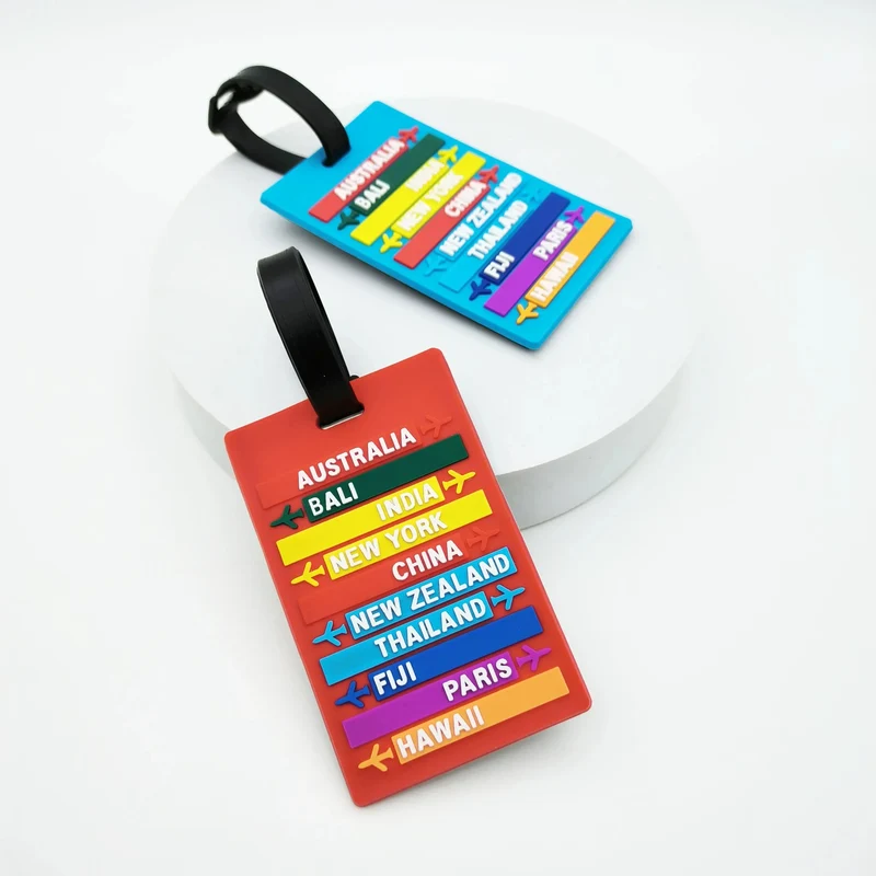 Étiquette de Bagage Personnalisée | Silicone Résistant et Coloré