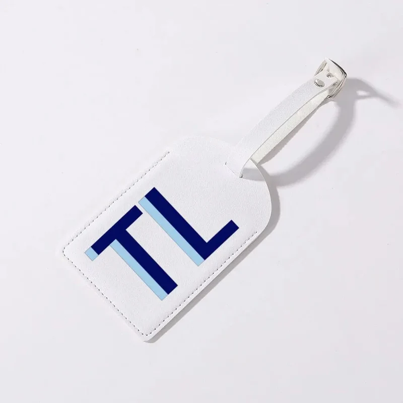 Étiquette Bagages Personnalisée | Initiales Couleur Élégantes