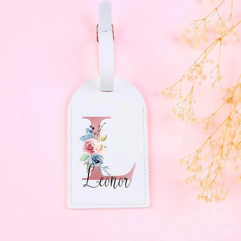 Étiquette Bagage Personnalisée Femme | Prénom Initiale Pu