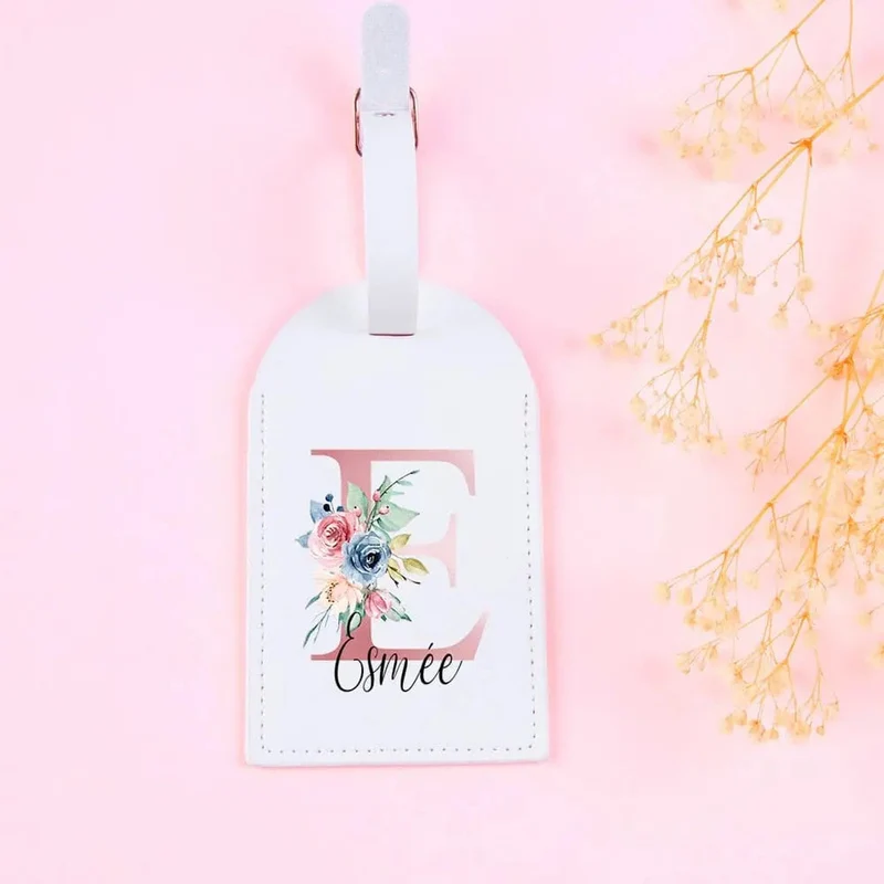 Étiquette Bagage Personnalisée Femme | Prénom Initiale Pu