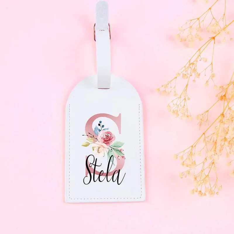 Étiquette Bagage Personnalisée Femme | Prénom Initiale Pu