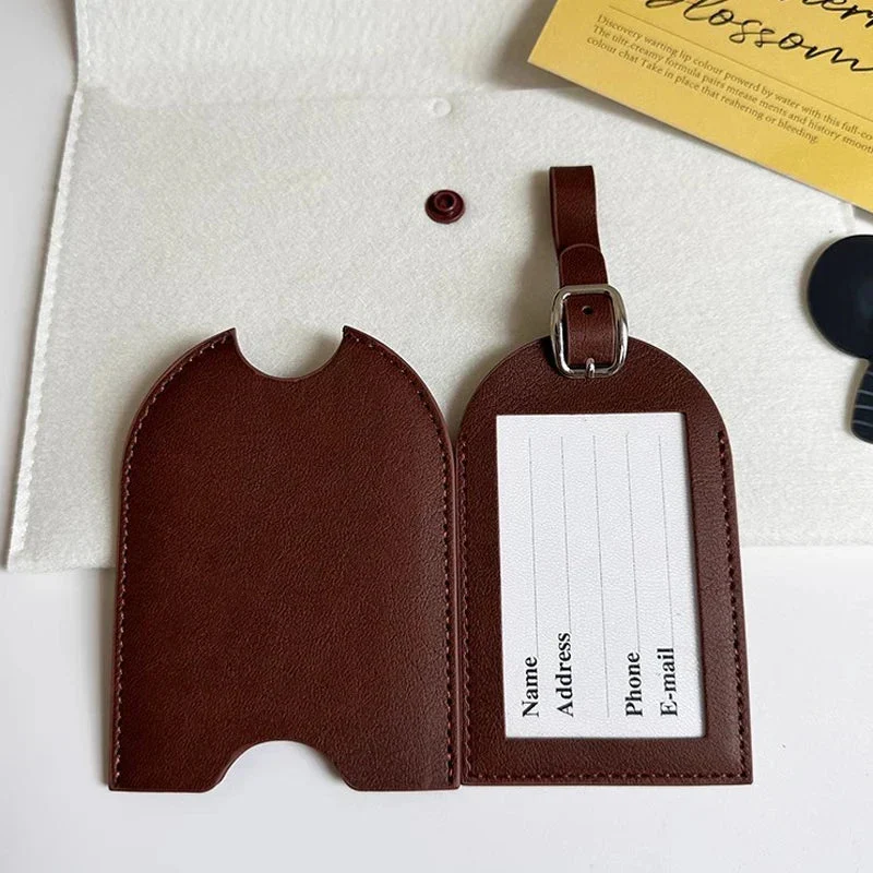 Étiquette Bagage Personnalisée Chic | Pu Durable et Personnalisable