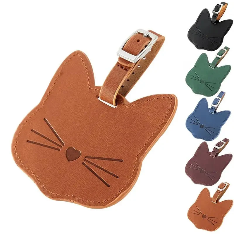 Étiquette Bagage Chat Mignon | Forme Ludique et Pratique